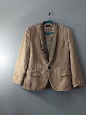 Diesel Black Gold Tan Shawl-Collar Single-Button Blazer